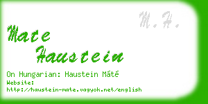 mate haustein business card